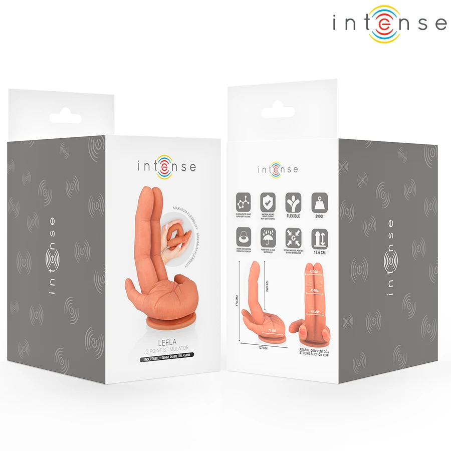INTENSE - LEELA STIMOLATORE PUNTO G FLESSIBILE MANO 12,6 CM